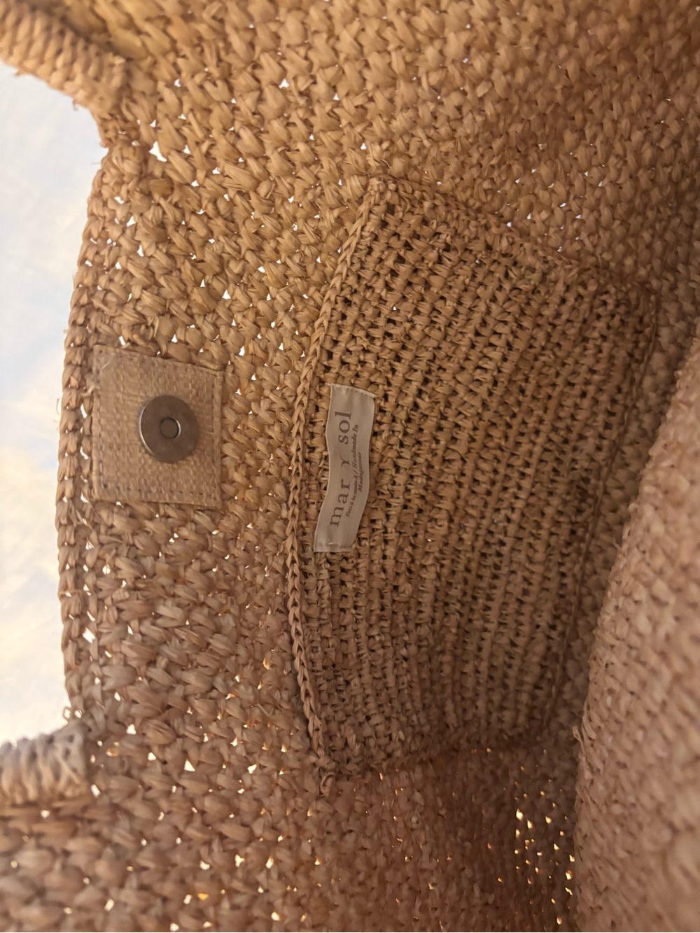 Natural Woven Straw Tote - Picture 4 of 5